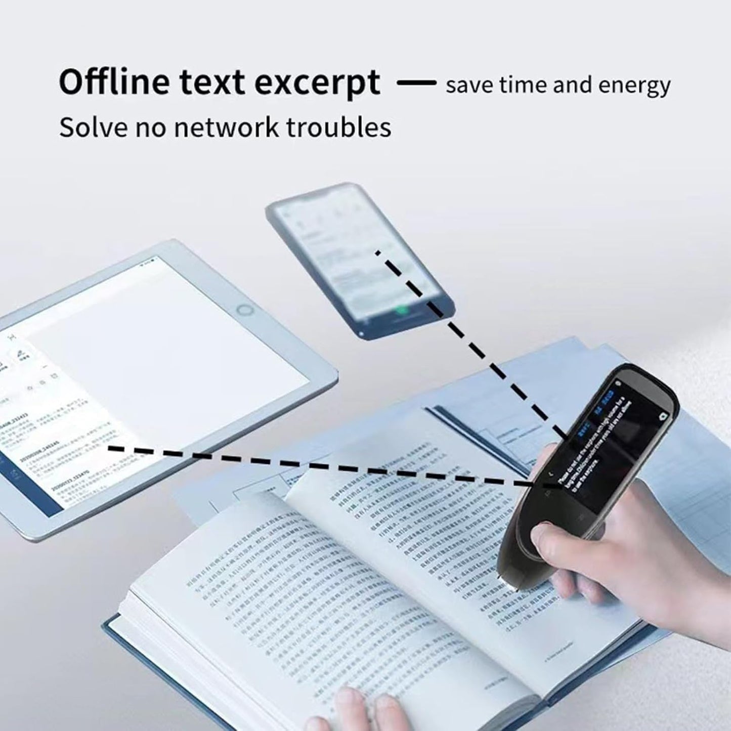 Scan Sense Pen, Scansense AI Smart Pen, Instant AI Answers for Math, History & More Offline Translation (60+ Languages), Camera, Bluetooth, Music & File Storage(Black)